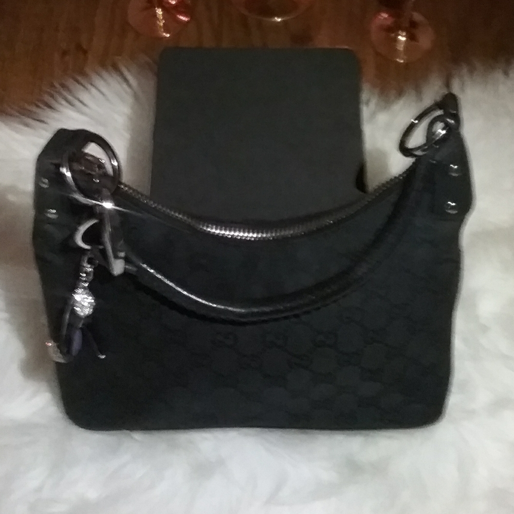Gucci black canvas GG hobo bag - Picture 3 of 6